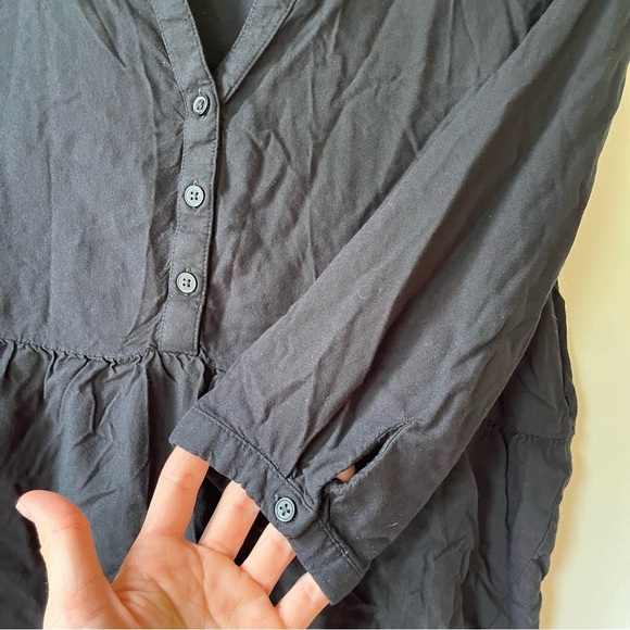 Jacqueline de Yong Black Long Popover Tunic Shirt 3/4 Sleeve EU 34 (XS-S) - Picture 6 of 12